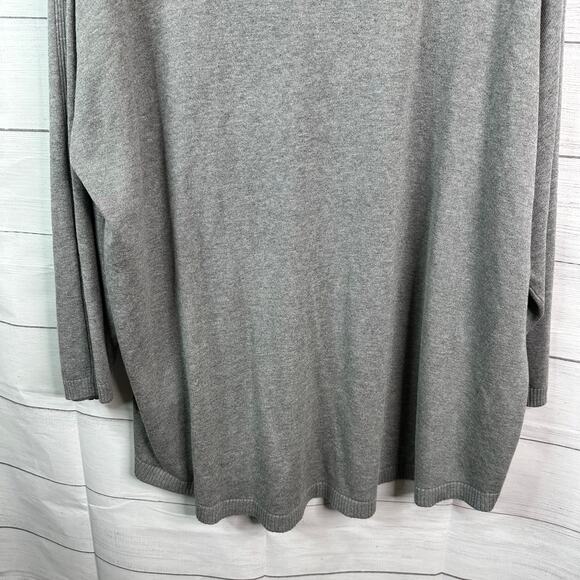 Lands End Womens size 3X 3/4 Sleeve Pullover Scoop Neck Knit Sweater Gray - Picture 6 of 10